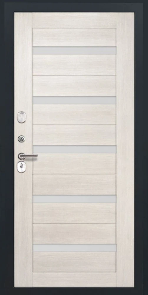 Входная дверь ДвериПРО Аура СБ-1 (ст. белое, 16мм, беленый дуб) DPRO201364 внутренняя сторона