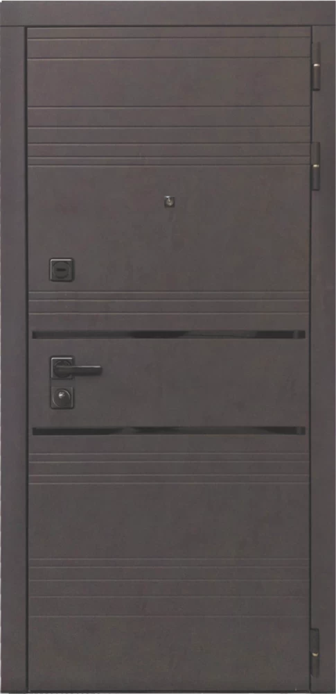 Входная дверь ДвериПРО L-43 СБ-1 (лак. белое, 16мм, беленый дуб) DPRO196019 внешняя сторона